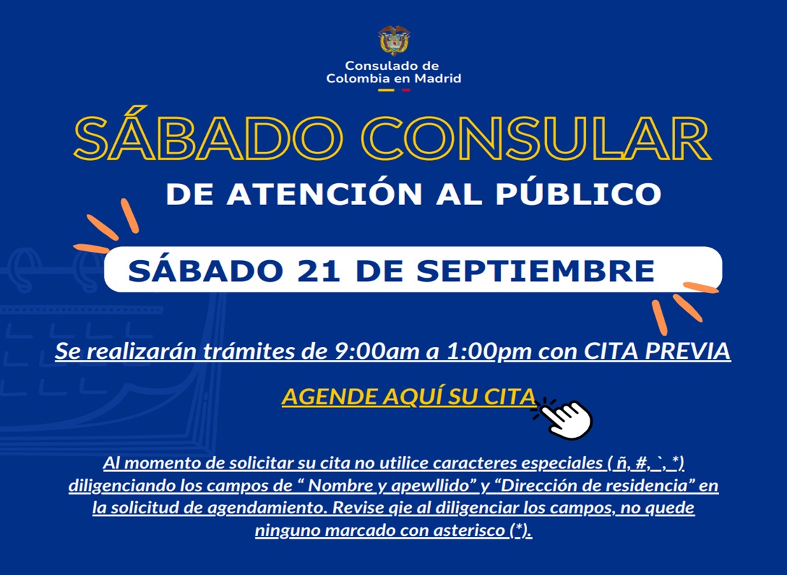 Sabado Consular 21 de septimebre de 2024 en Madrid