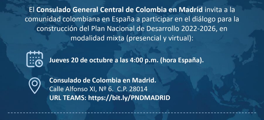 Convocatoria a los Diálogos Regionales Vinculantes en Madrid