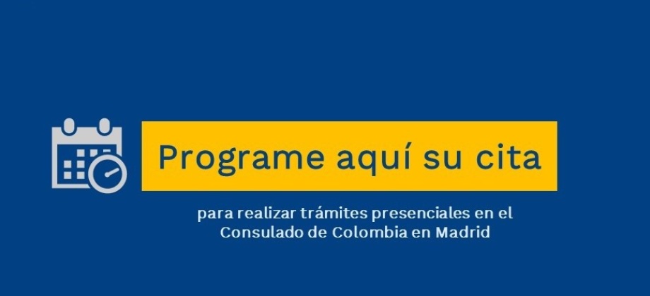 Programe aquí su cita para hacer los trámites en el Consulado de Colombia en Madrid 