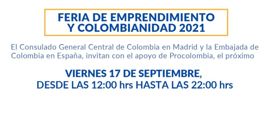 Gran Feria de Emprendimiento y Colombianidad en Madrid en 2021