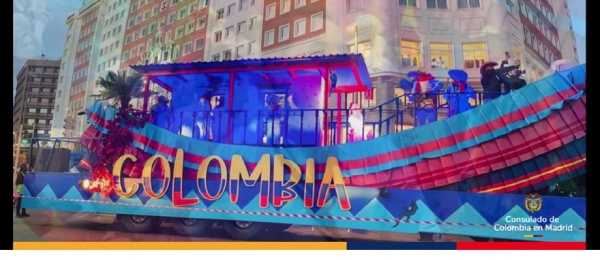 Celebración del Día del Colombiano Migrante en Madrid con la Cabalgata 