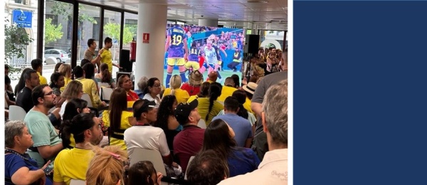 El Consulado de Colombia en Madrid abrió sus puertas a más de 600 connacionales para vivir la pasión tricolor