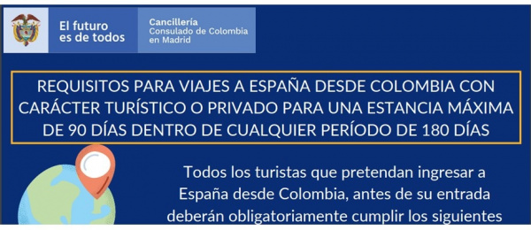 Requisitos para viajes a España desde Colombia